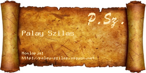 Palay Szilas névjegykártya
